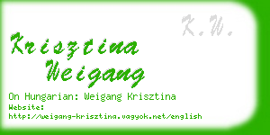 krisztina weigang business card